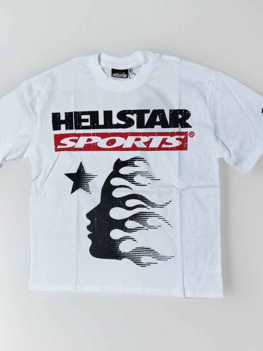 Hellstar Sports White Graphic Short-Sleeve Tee for Men